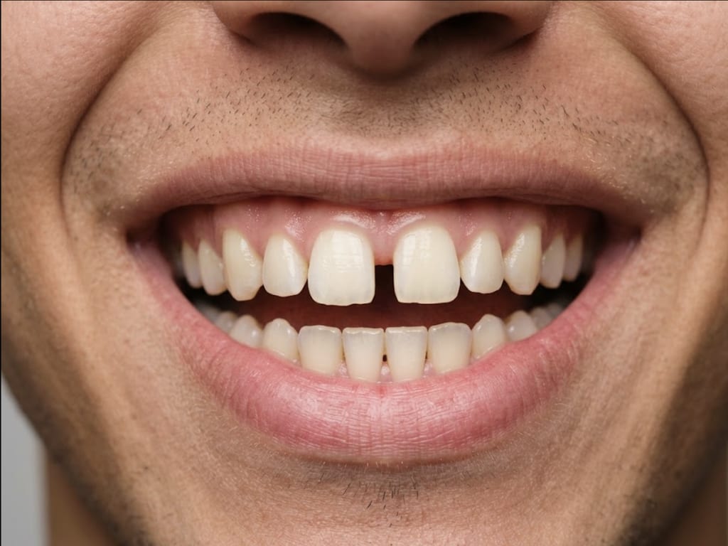 Dientes separados: antes
